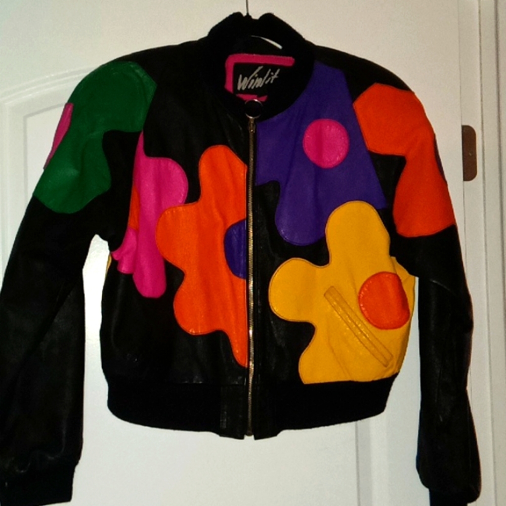 Vintage Winslet Leather Crop Bomber